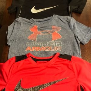Boys Nike under armour shirts